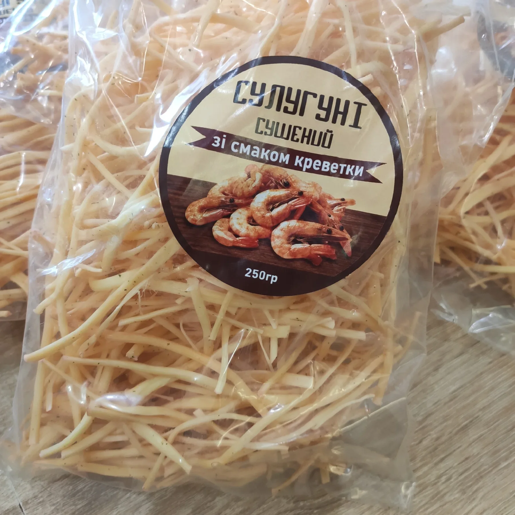 Сулугуні сушений, соломка з креветкою — Море Фіш